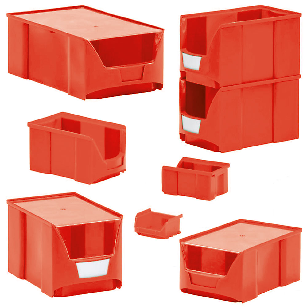 Sichtbox FUTURA FA 4, rot, Inhalt 3 Liter, LxBxH 230/196x140x122 mm, Gewicht 250 g