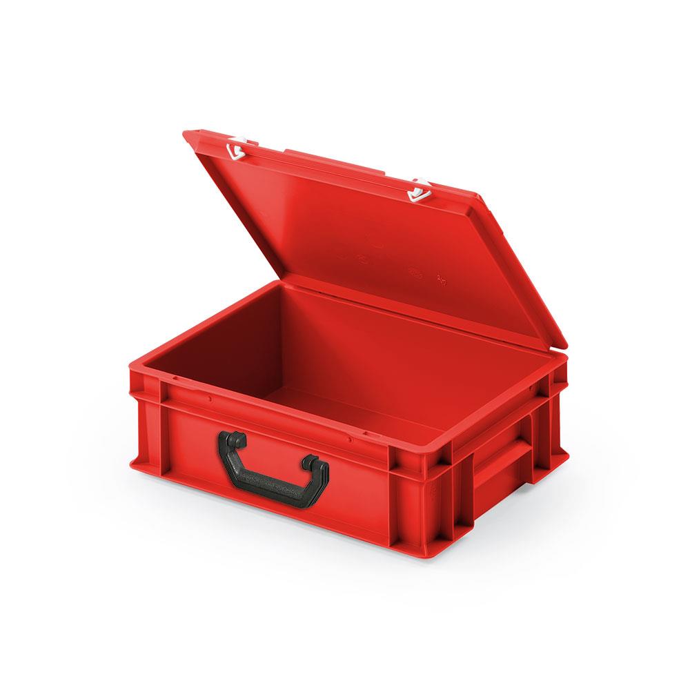 Euro-Koffer aus PP mit Tragegriff, LxBxH 400x300x130 mm, rot