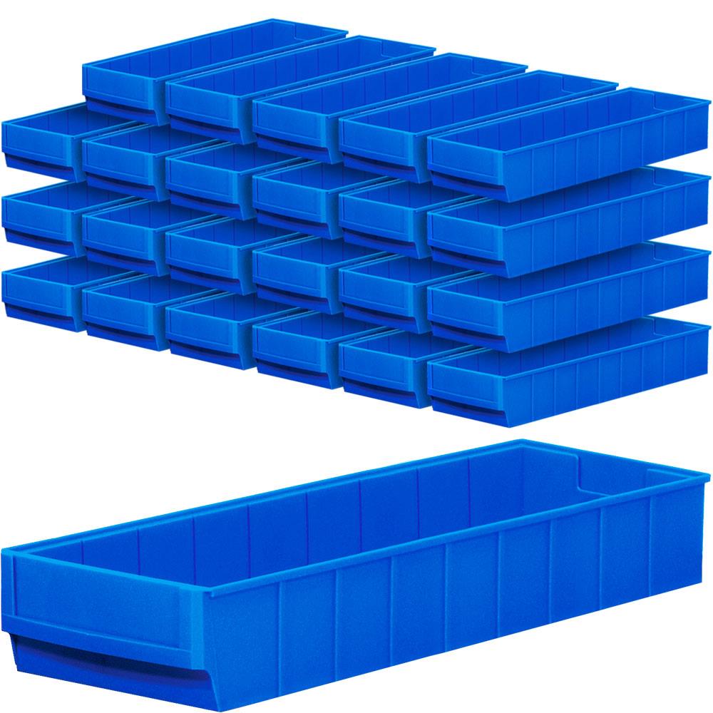 Regalkasten-Set "Profi", 24-teilig, blau, LxBxH 500x183x81 mm, Polypropylen-Kunststoff (PP)