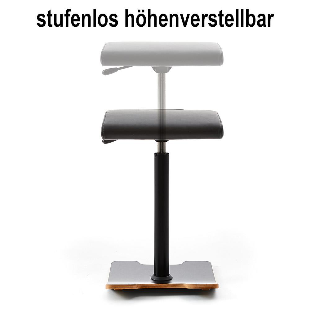 Sitz- und Stehhilfe "Sella Activa SA10", Echtleder, Polster grau, belastbar bis 120 kg