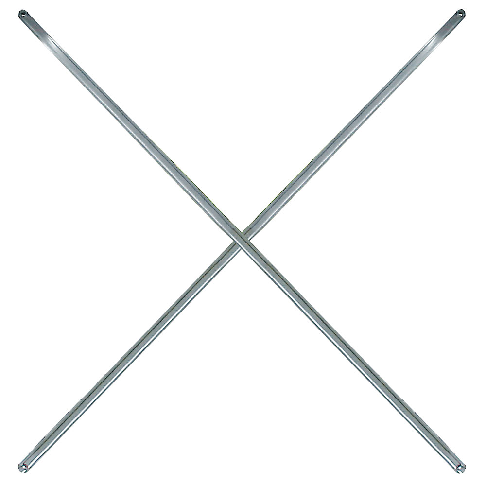 Edelstahl-Diagonalkreuz, für 600-1500 mm Regalbreite