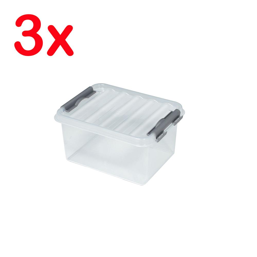 Clipboxen-Set aus Polypropylen, 8-teilig, 3x 2, 2x 6 + 3x 15 Liter
