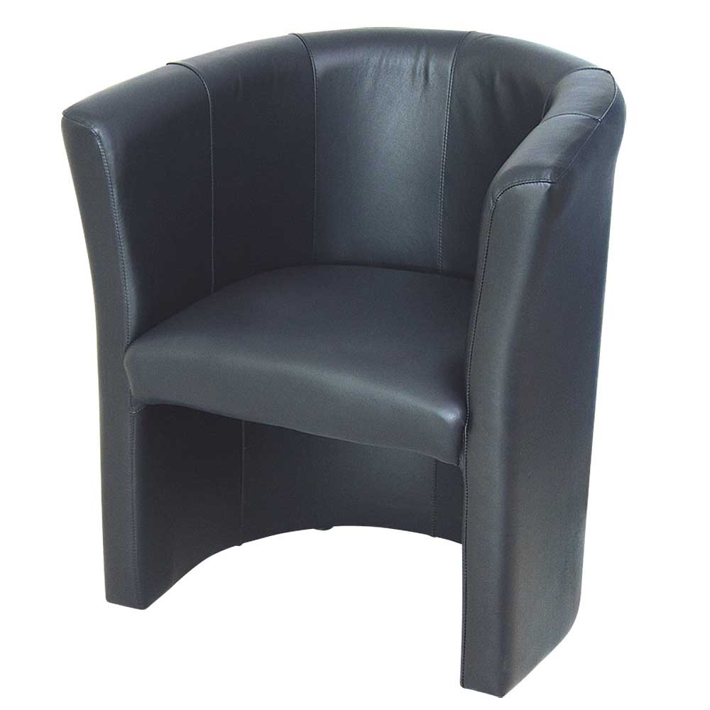 Sessel "Classic", Leder, BxTxH 710x620x770 mm, 1-Sitzer, schwarz