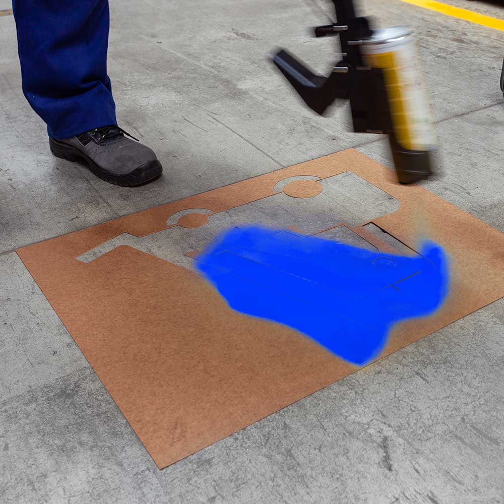 Bodenmarkierfarbe Traffic Paint, 500 ml, blau, ohne FCKW, Blei, Cadmium und Toluol, VE= 12 Stück