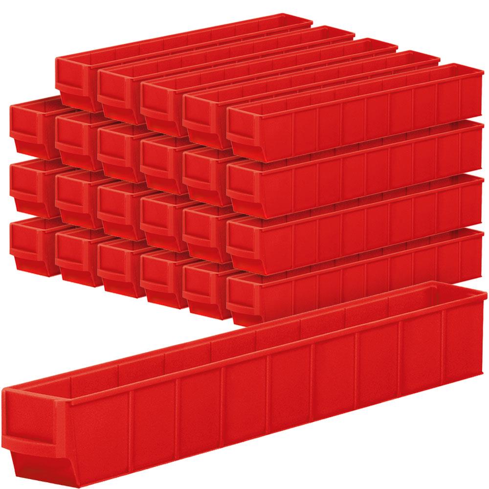 Regalkasten-Set "Profi", 24-teilig, rot, LxBxH 500x91x81 mm, Polypropylen-Kunststoff (PP)