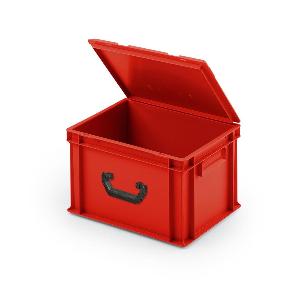 Euro-Koffer aus PP mit Tragegriff, LxBxH 400x300x245 mm, rot