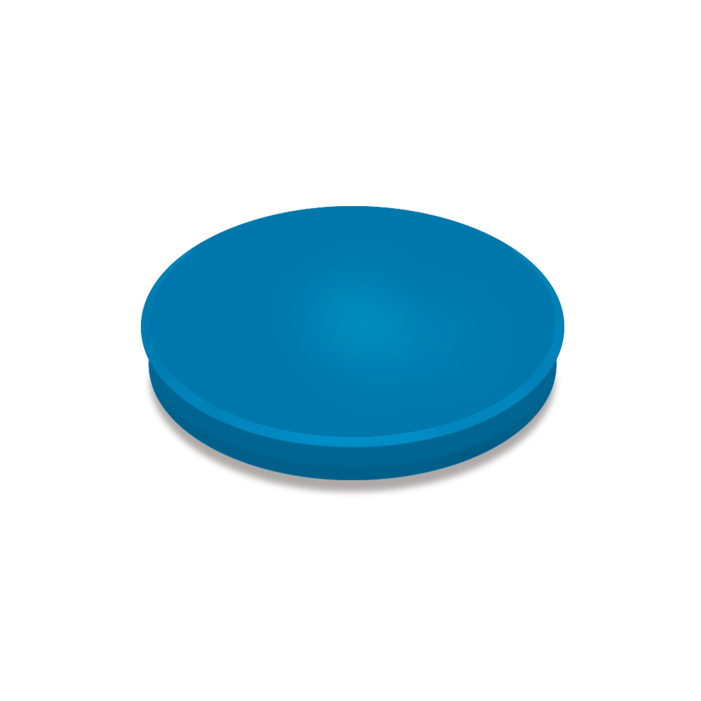 Haftmagnete, blau, Durchmesser 24 mm, Haftkraft 300 g, Paket=10 Magnete