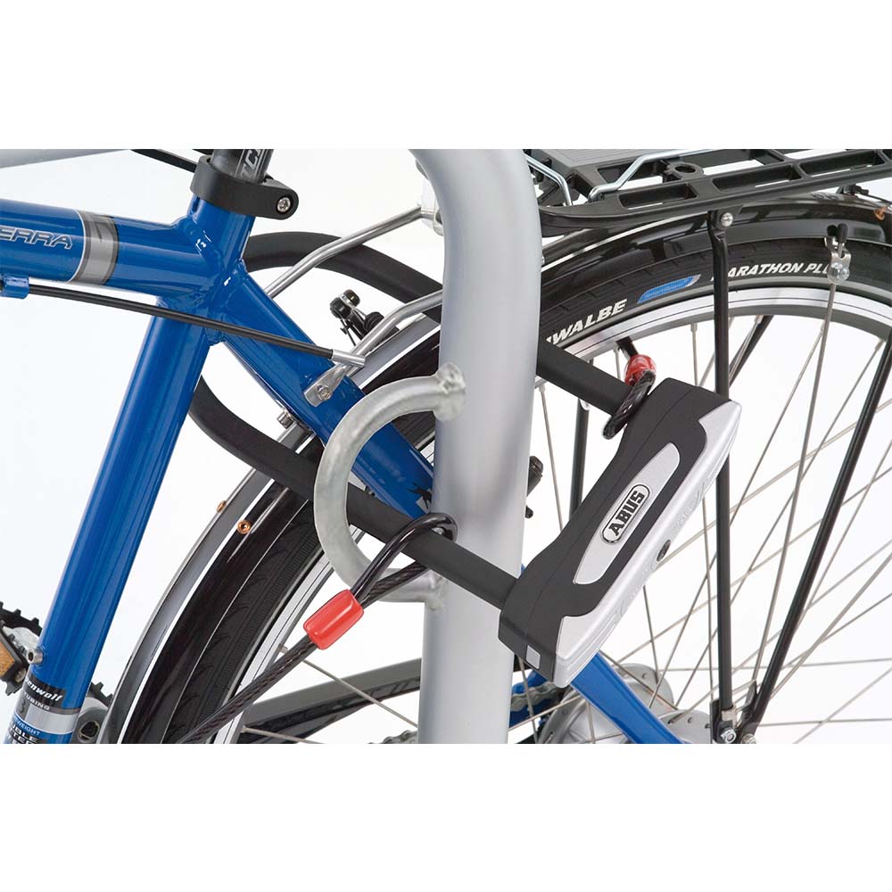 Anlehnsystem, Breite 4720 mm, verzinkt, Einstellplatz für 10 Fahrräder