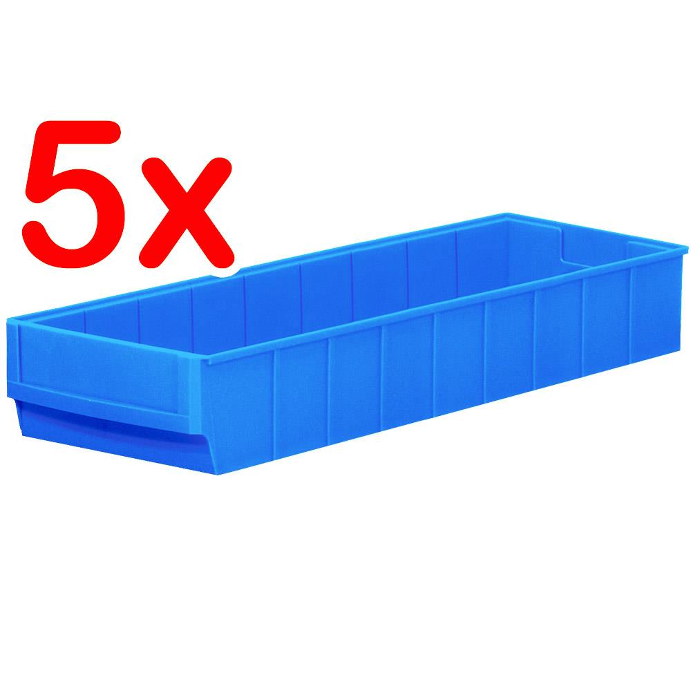 Regalkästen-Set "Profi", 5-teilig, blau, LxBxH 500x183x81mm + 40 Querteiler