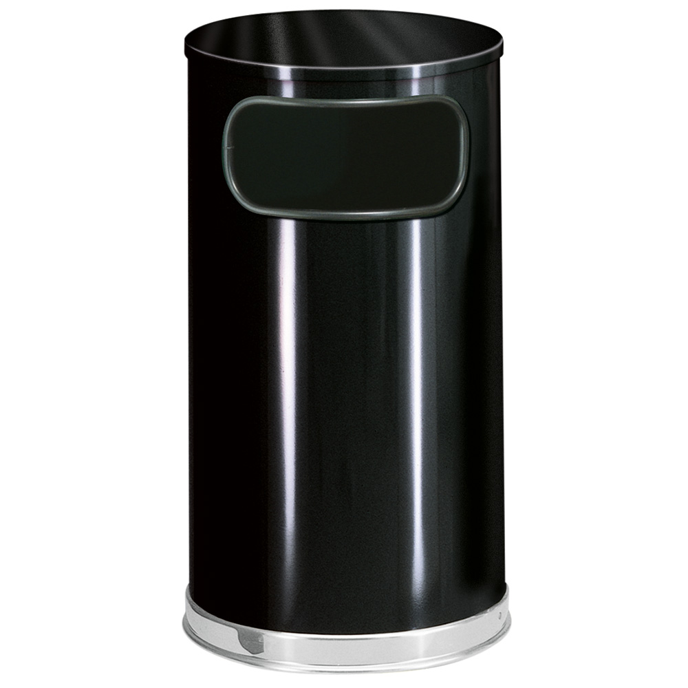 Stahl-Abfallbehälter, 45 Liter, schwarz