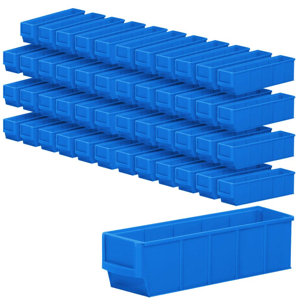 Regalkasten-Set "Profi", 48 teilig, blau, LxBxH 300x91x81 mm, Polypropylen-Kunststoff (PP), Gewicht 155 g