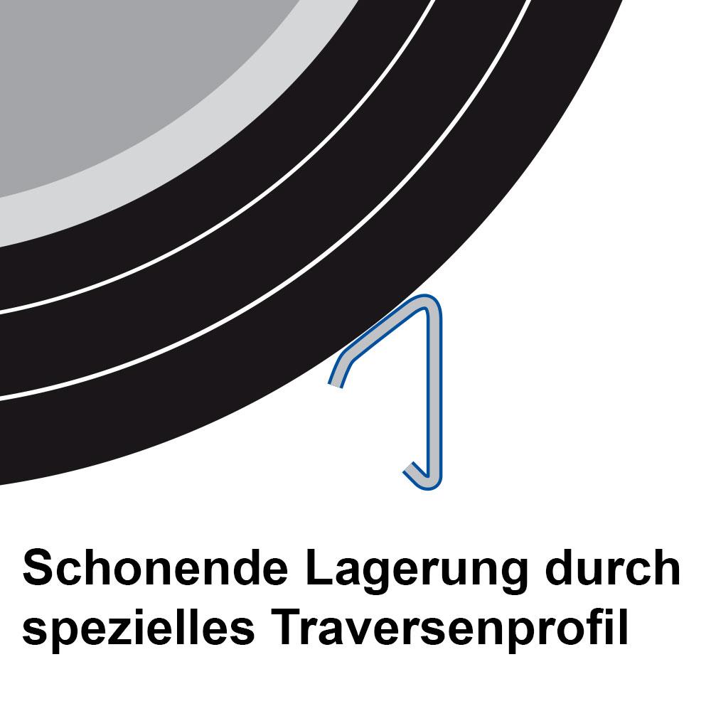 Reifenregal mit 3 Regalebenen, Stecksystem, BxTxH 800x500x1600 mm, geeignet für Reifen bis Ø 680 mm