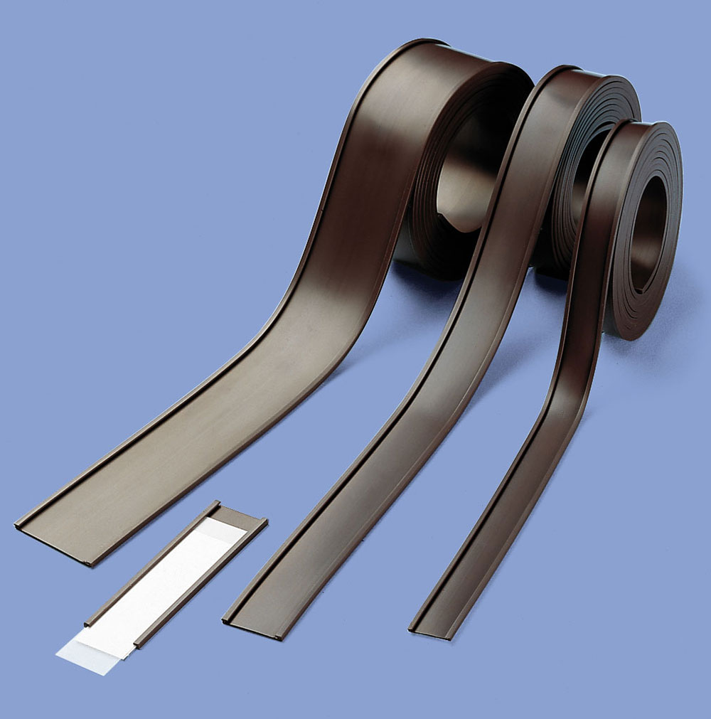 Magnetisches C-Profil, braun, 50 m Rolle, Höhe: 50 mm, für die individuelle Beschriftung