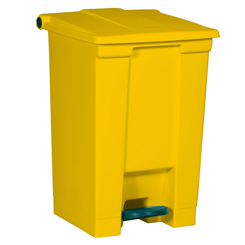 Tret-Abfallbehälter "Legacy Step-On", 68 Liter, gelb, BxTxH 500x410x675 mm