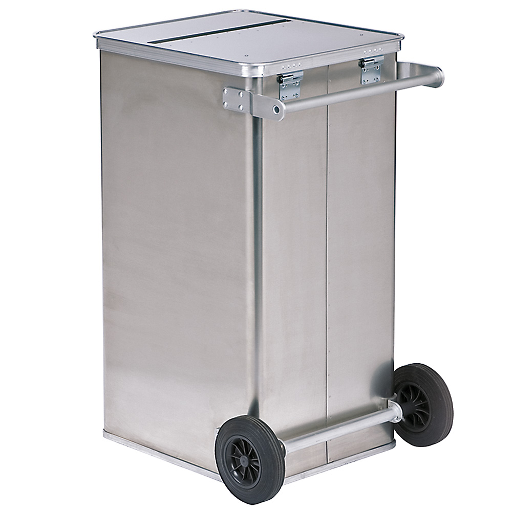 Datenentsorgungs-Behälter aus Aluminium, Inhalt 240 Liter, BxTxH 575x690x1010 mm, Gewicht 16 kg