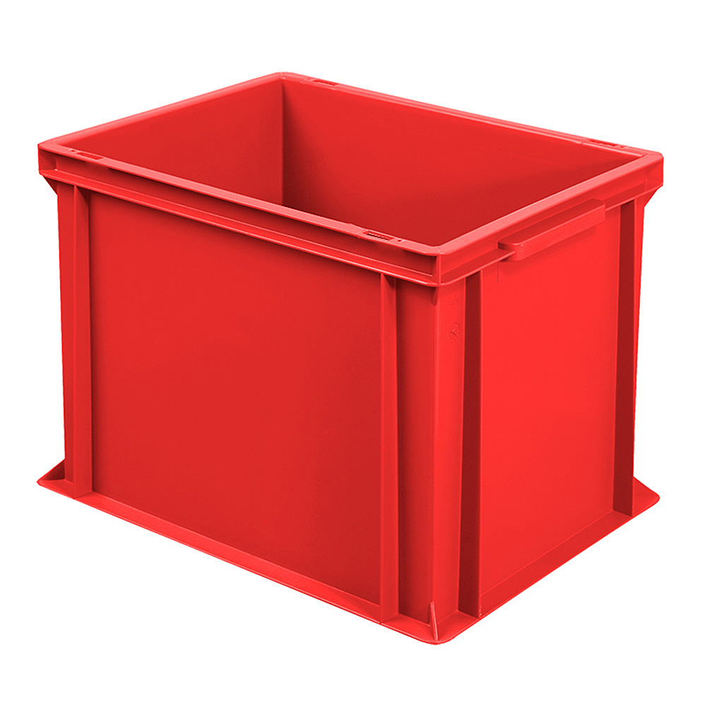 Eurobehälter mit 2 Griffleisten, LxBxH 400x300x320 mm, 31 Liter, rot