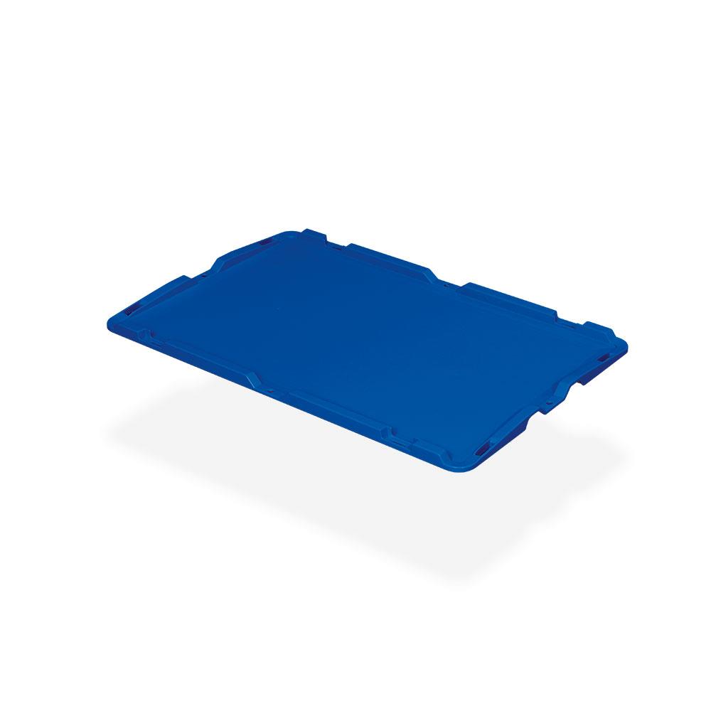200 Auflagedeckel für Euro-Schwerlastbehälter/Stapelbehälter LxB 600x400 mm, blau