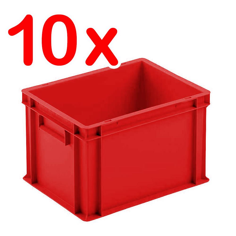 10x Euro-Stapelbehälter 400x300x235 mm, rot