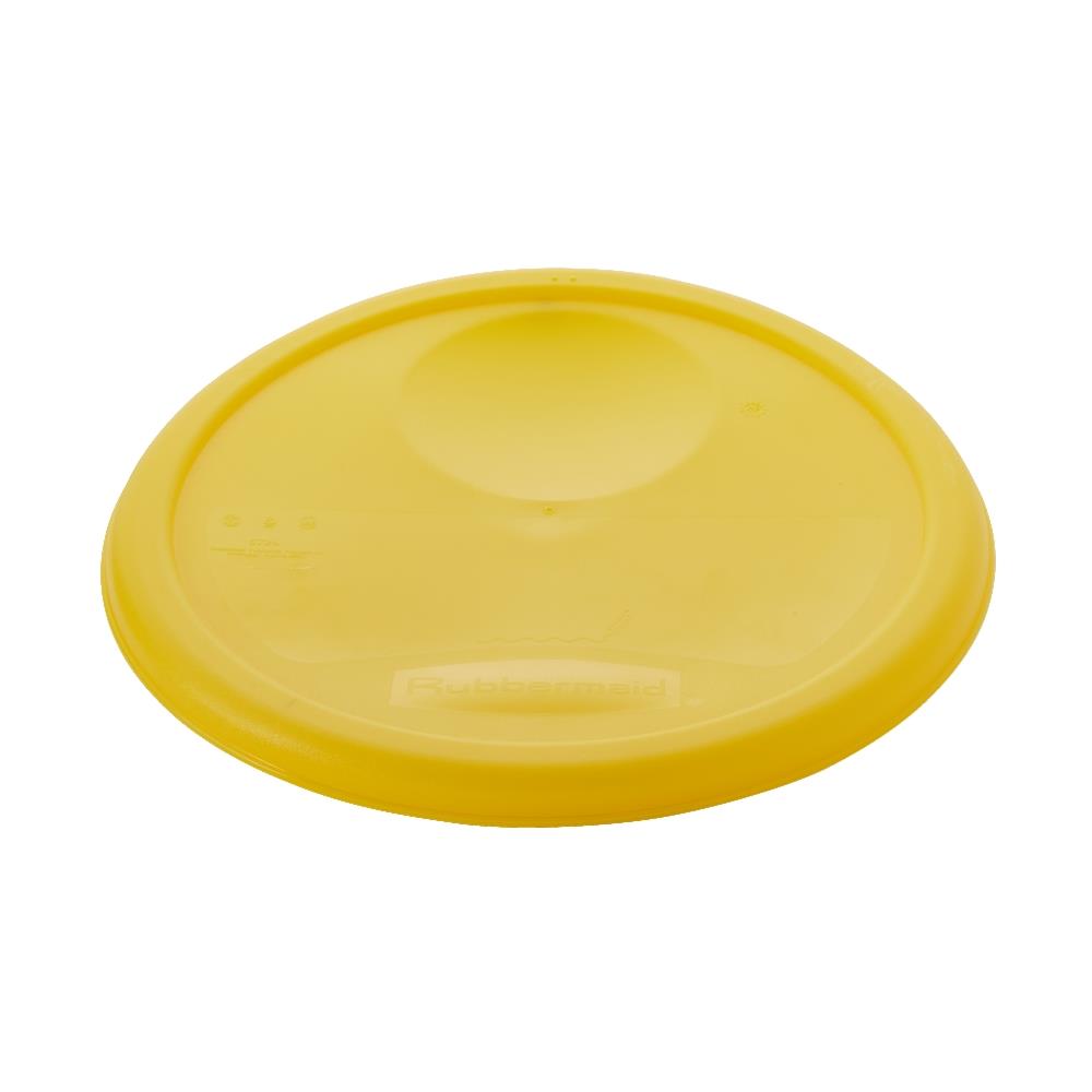 Deckel für runde Lebensmittel-Behälter Inhalt 7,6 L, gelb, mit Dichtlippen, (VE= 12 Deckel)