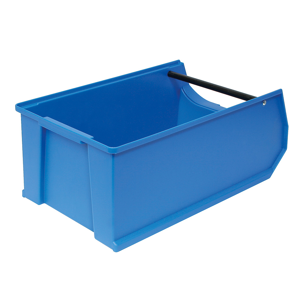 Sichtbox PROFI LB 2T mit Tragstab, blau, Inhalt 21,8 Liter, LxBxH 500x300x200 mm, innen 425x270x190 mm