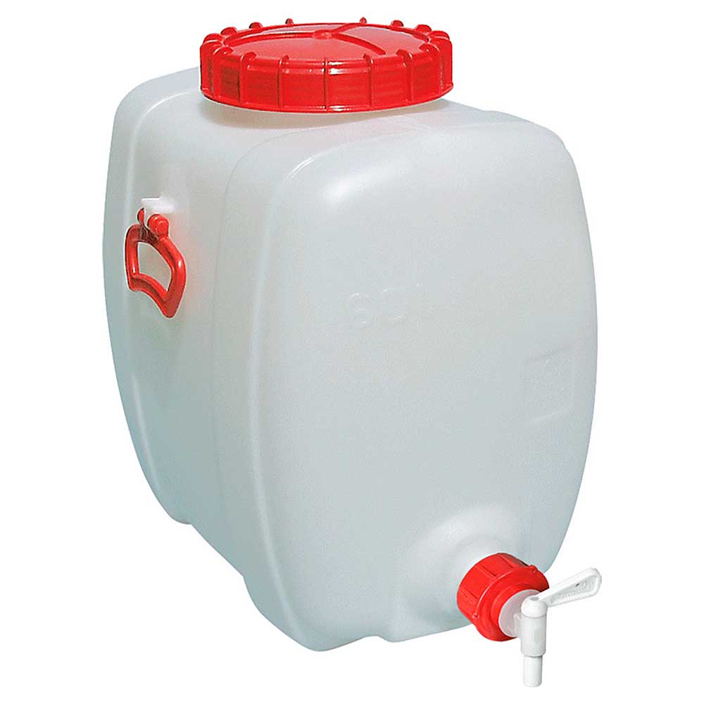 Getränkefass 100 Liter, BxTxH 410x650x580 mm, naturweiß, PE-HD