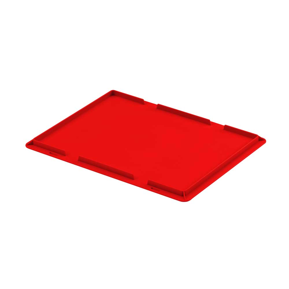 Auflagedeckel für Euro-Stapelbehälter, LxB 400x300 mm, Farbe rot