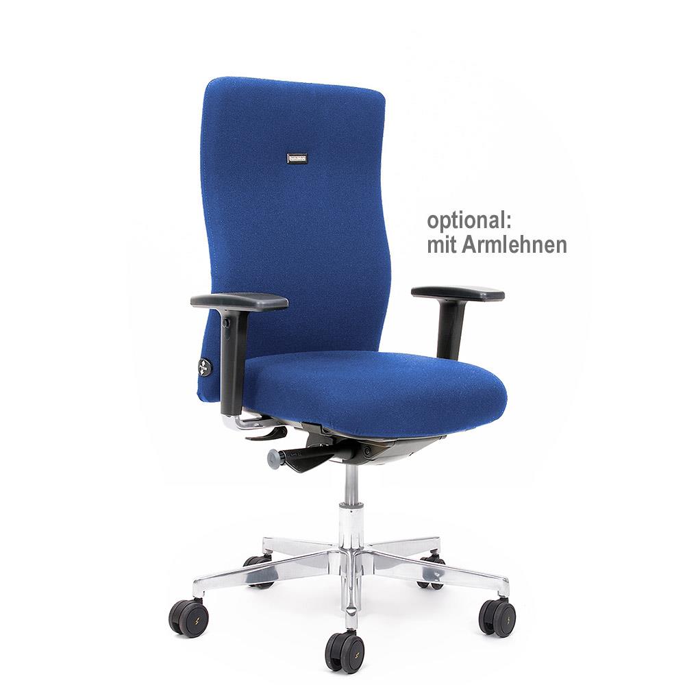 Bürodrehstuhl "Agilis AG14", Polster blau, belastbar bis 120 kg - elektrisch leitfähig (ESD)