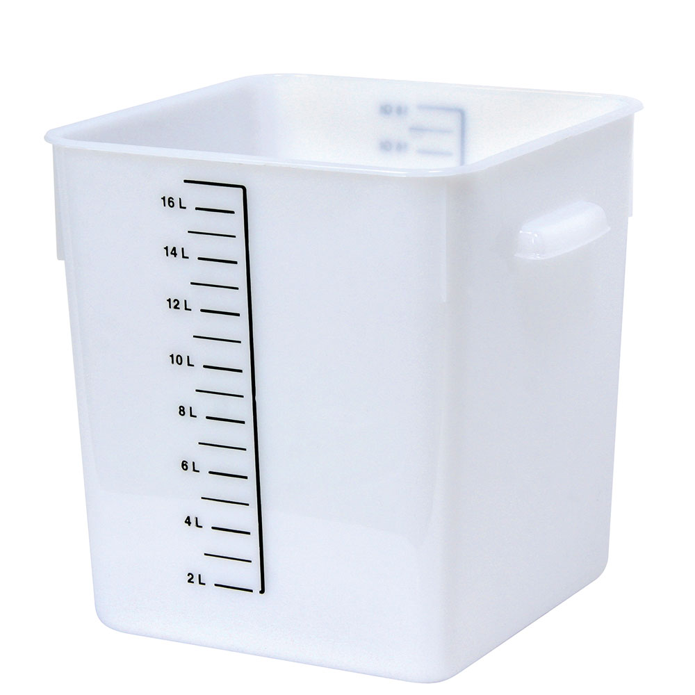 Platzsparbehälter, viereckig, LxBxH 290x265x300 mm, 17 Liter, weiß