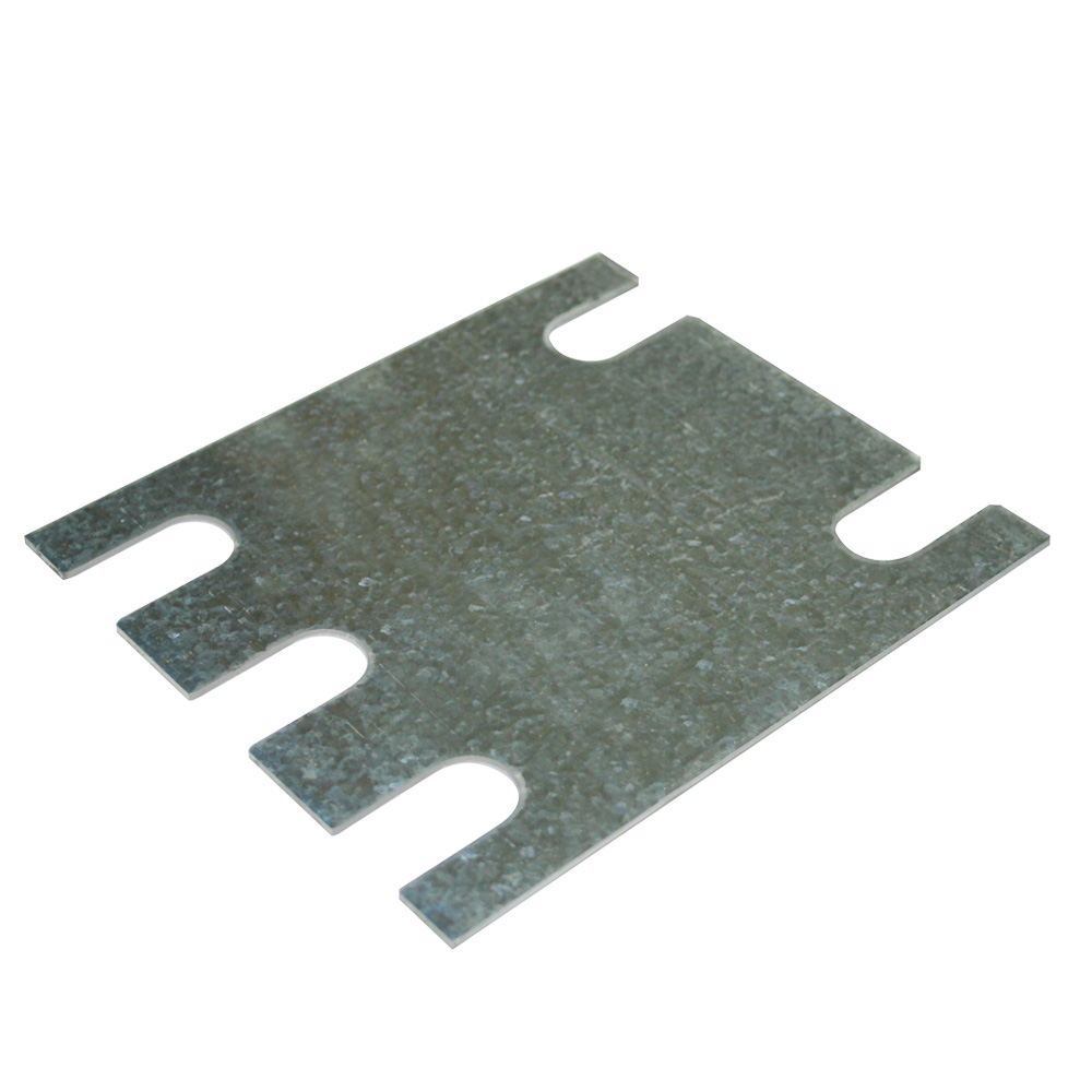 Bodenausgleichsplatte für Fußplatten von Palettenregalen, 1,5 mm stark, aus verzinktem Stahlblech