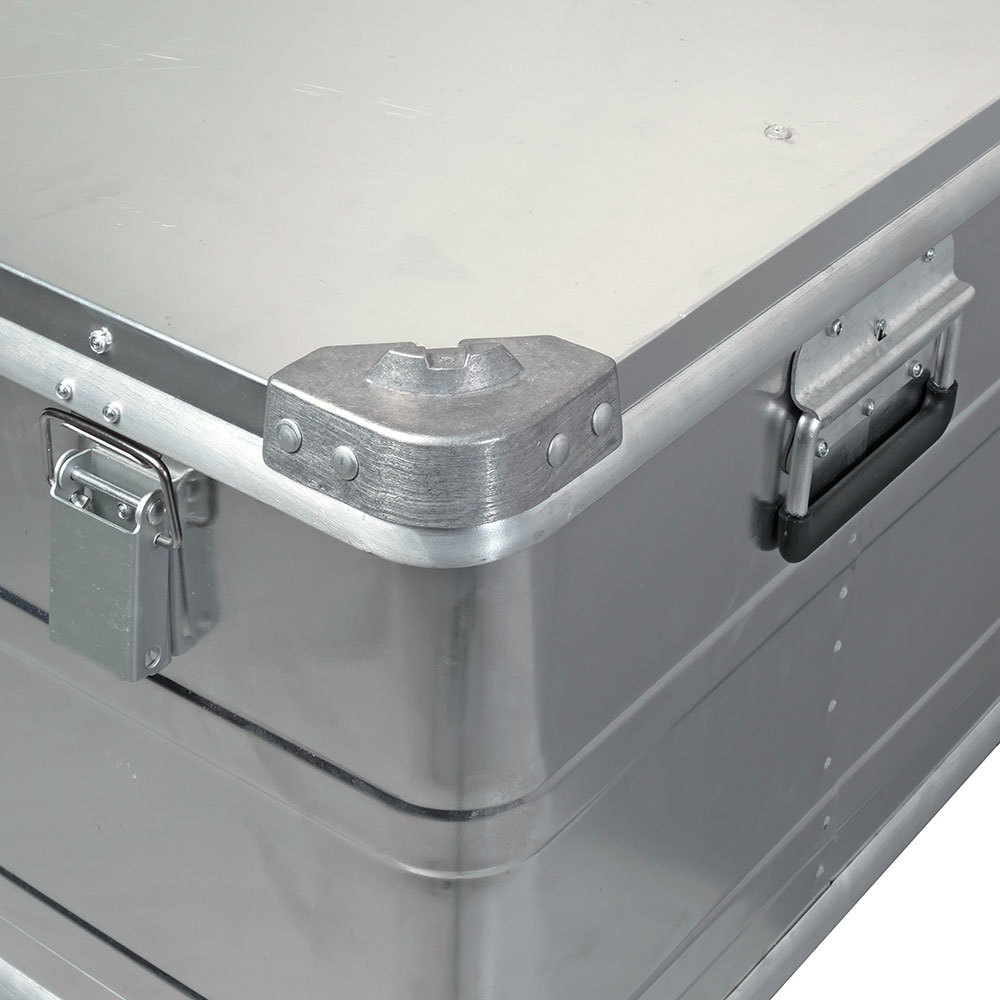 Aluminium-Behälter mit Stapelecken, LxBxH 685x490x340 mm, 93 Liter