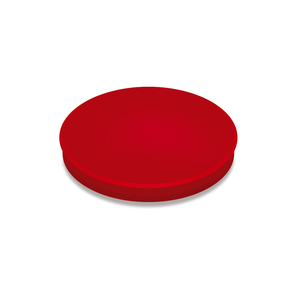 Haftmagnete, rot, Durchmesser 24 mm, Haftkraft 300 g, Paket=10 Magnete