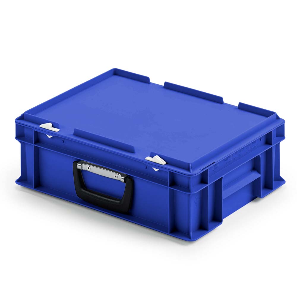 Euro-Koffer aus PP mit Tragegriff, LxBxH 400x300x130 mm, blau