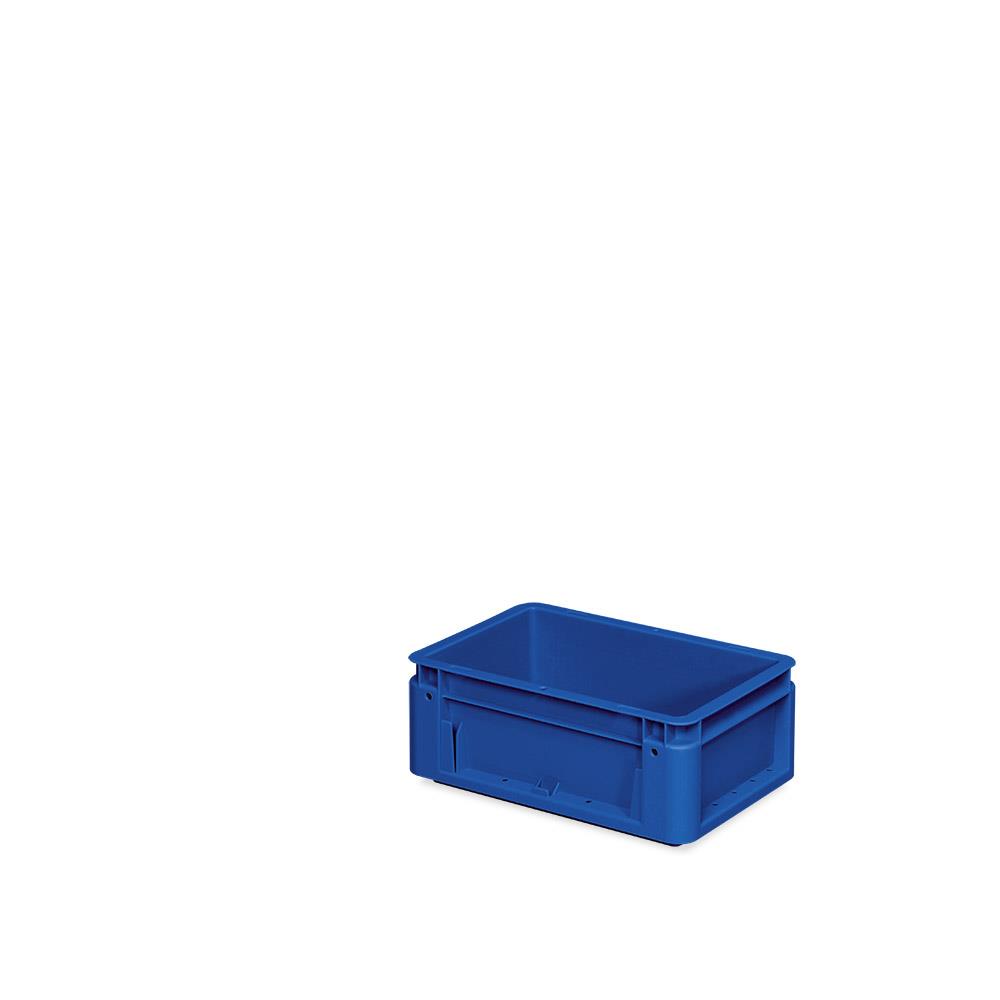 144 Schwerlastbehälter, geschlossen, LxBxH 300x200x120 mm, 4,6 Liter, 2 Griffleisten, blau