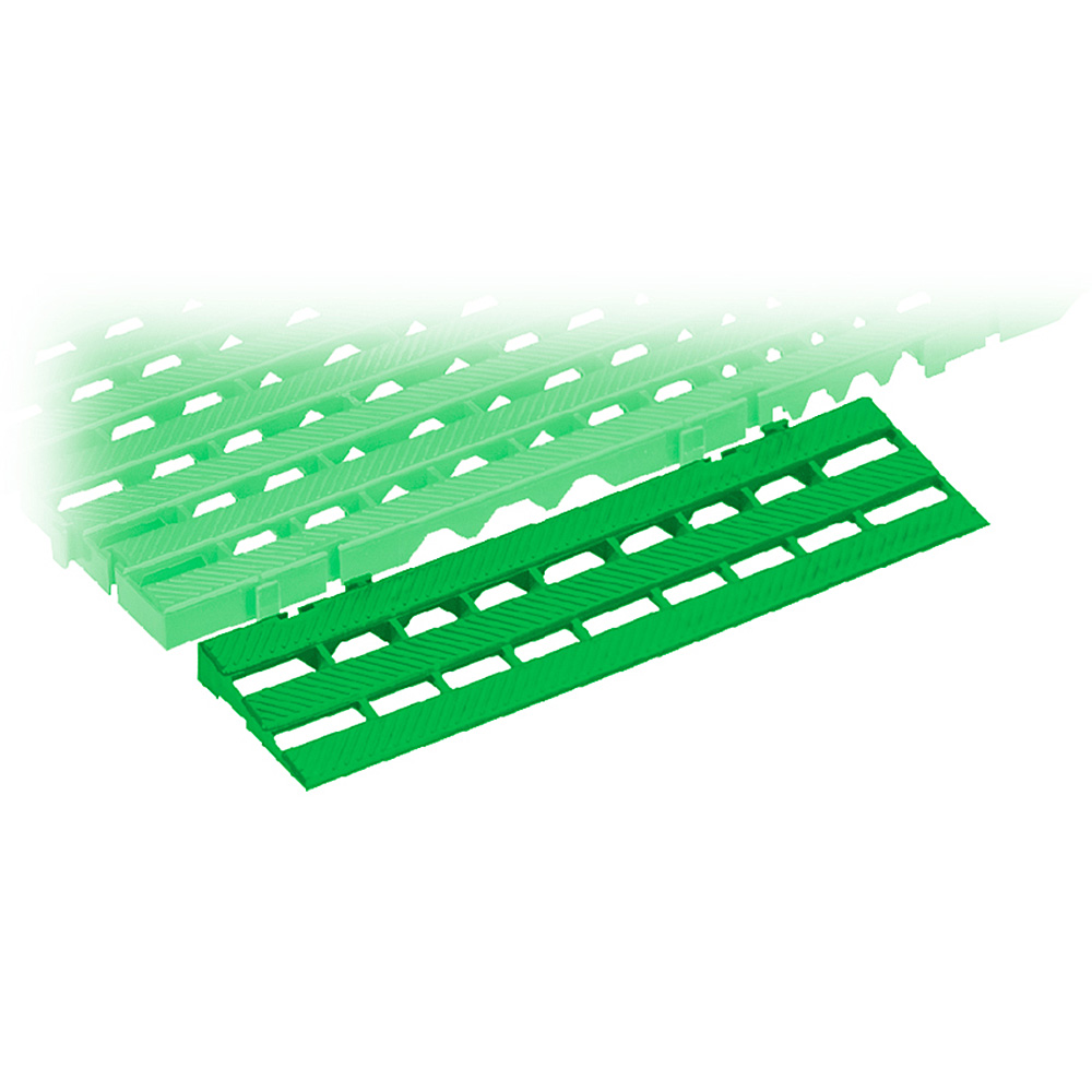 Bodenrost-Auffahrschräge, PE-HD, LxBxH 400x110x25 mm, grün