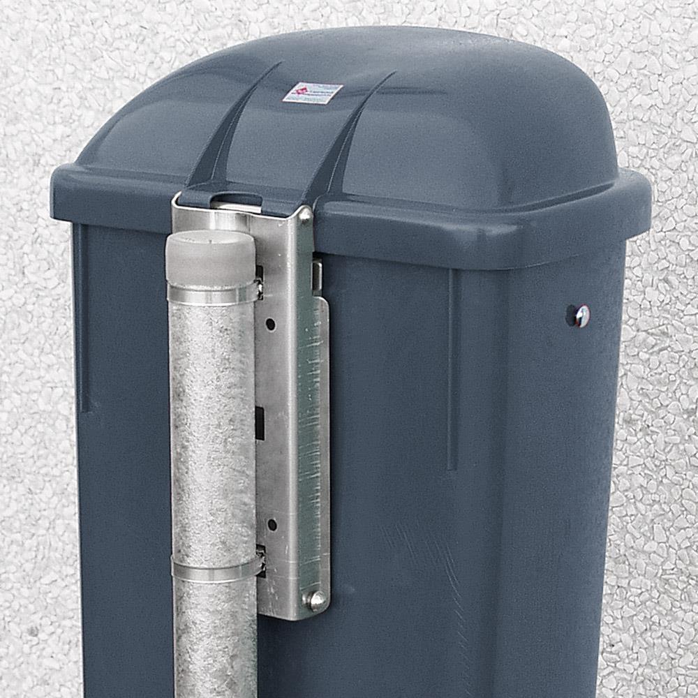 Abfallbehälter nach DIN 30713, 50 Liter, anthrazit, BxTxH 430x330x745 mm, Polyethylen-Kunststoff (PE-HD) 