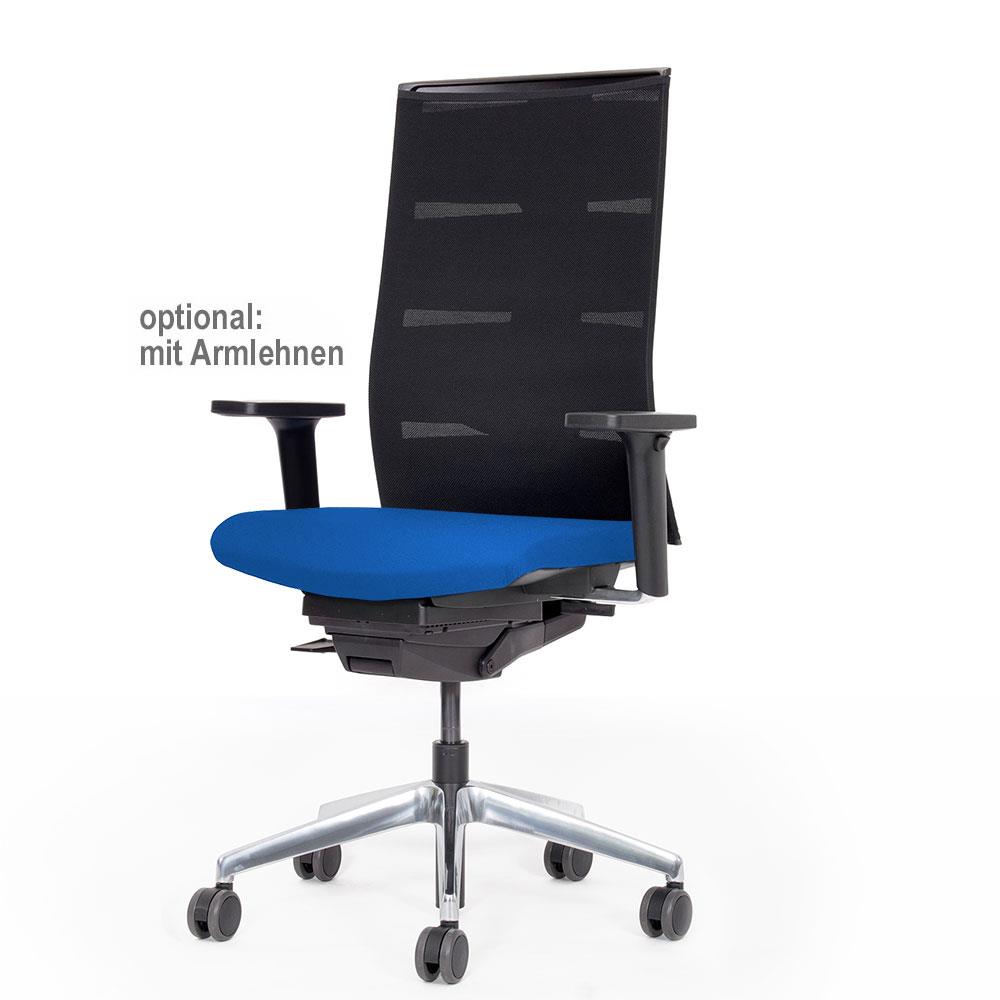 Bürodrehstuhl "Agilis Matrix MT12", Polster blau, belastbar bis 120 kg