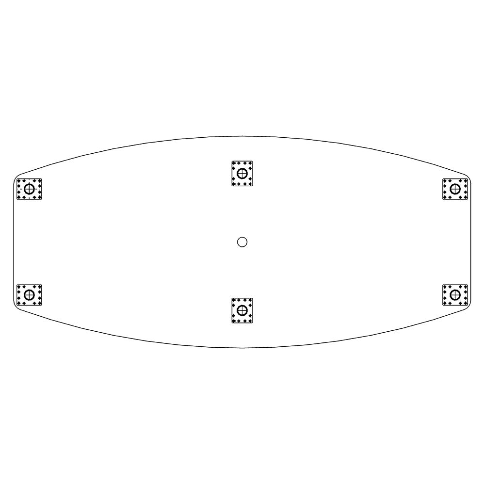 Konferenztisch mit 6 Rundrohrfüßen, chrom, Platte weiß, BxTxH 2800x1300/780x740 mm