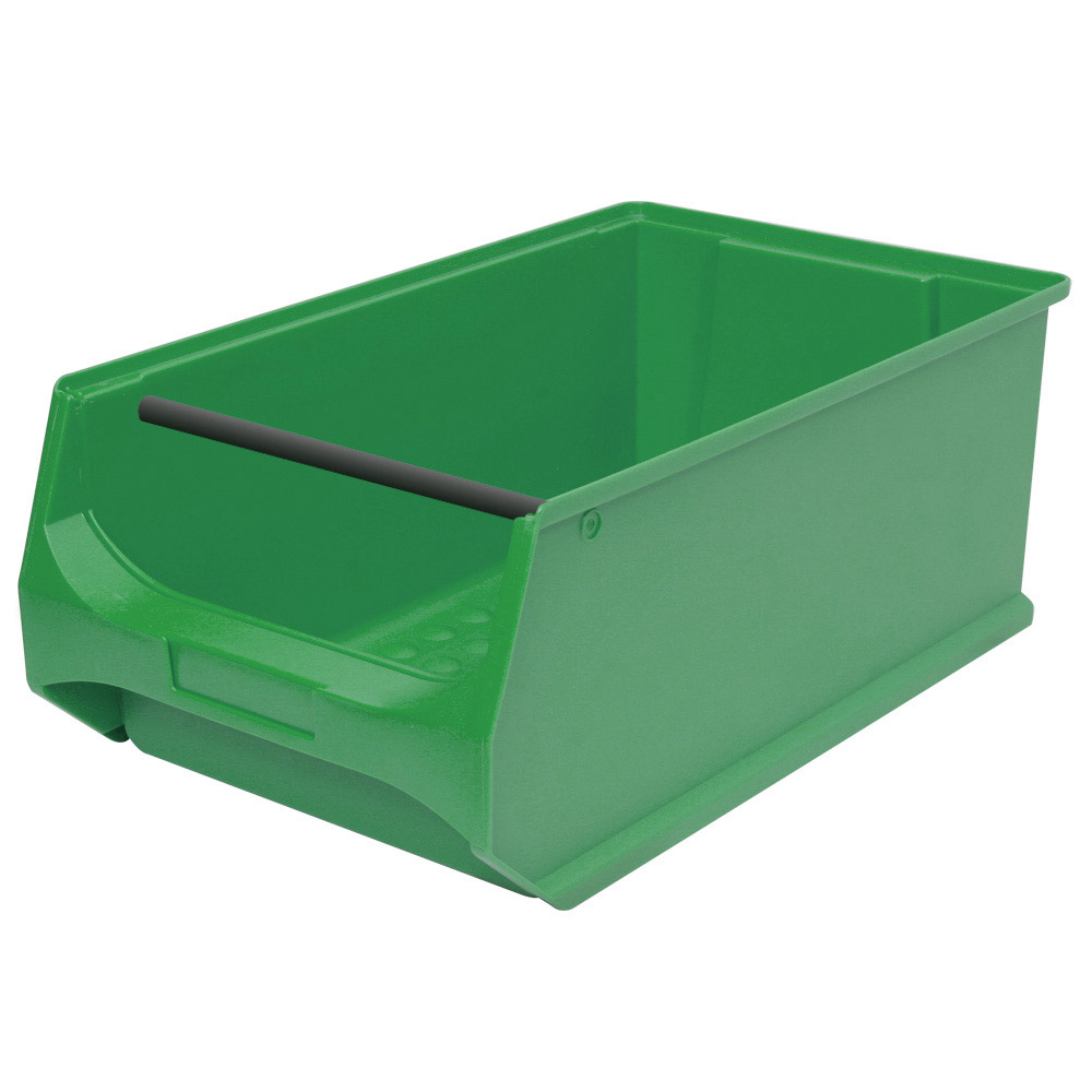 Sichtbox PROFI LB 2T mit Tragstab, grün, Inhalt 21,8 Liter, LxBxH 500x300x200 mm, innen 425x270x190 mm