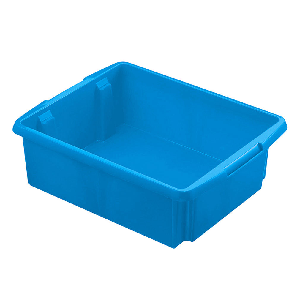 Leichter Drehstapelbehälter, LxBxH 455x360x145 mm, 17 Liter, blau