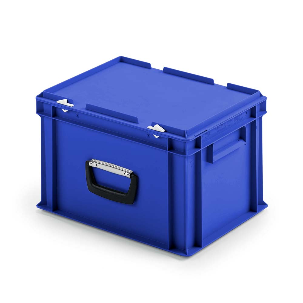 Euro-Koffer aus PP mit Tragegriff, LxBxH 400x300x245 mm, blau