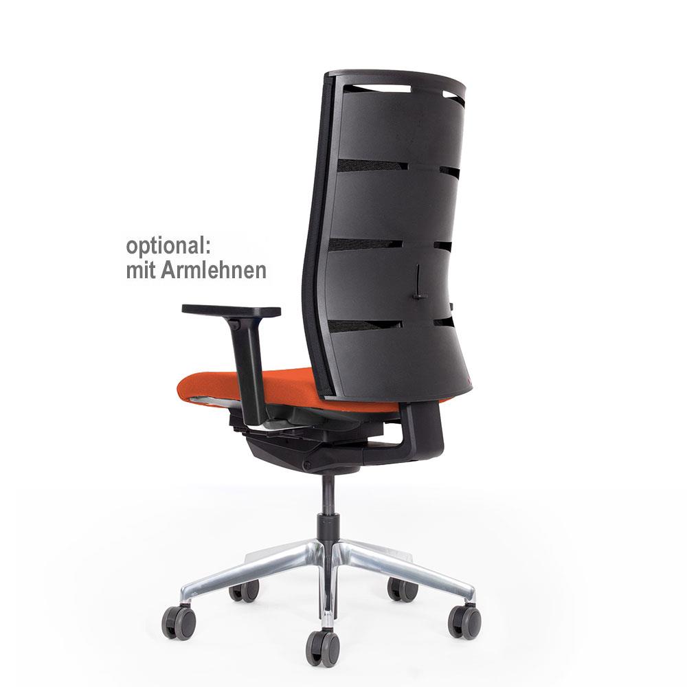 Bürodrehstuhl "Agilis Matrix MT12", Polster orange, belastbar bis 120 kg