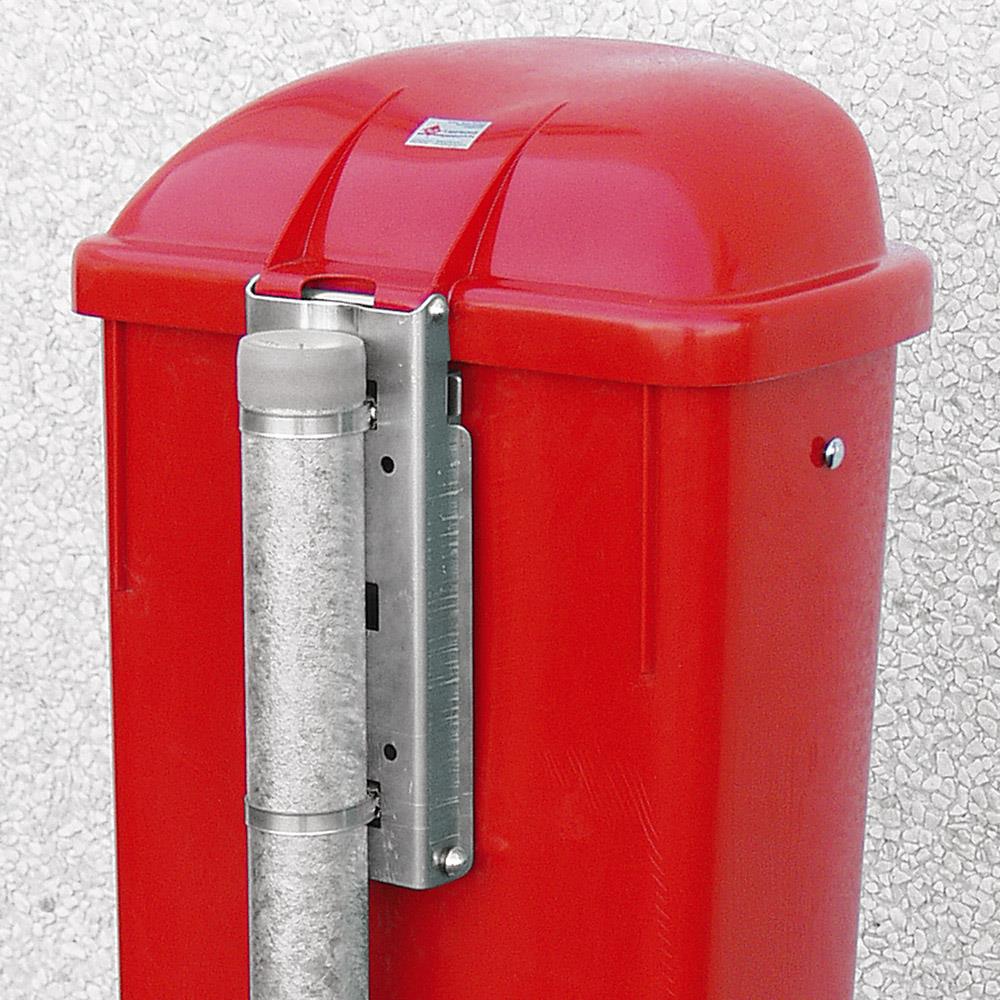 Abfallbehälter nach DIN 30713, 50 Liter, rot, BxTxH 430x330x745 mm, Polyethylen-Kunststoff (PE-HD)