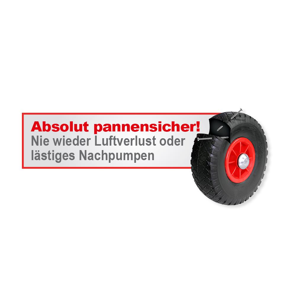 Alu-Sackkarre mit pannensicheren Reifen, BxTxH 570x520x1040 mm, Tragkraft 200 kg