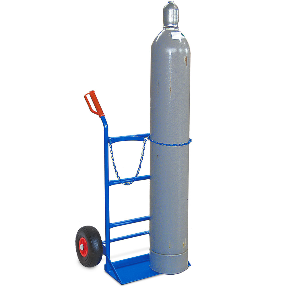 [B-Ware] - Stahlflaschenkarre für zwei Flaschen, BxTxH 678x450x1110 mm, Tragkraft 150 kg