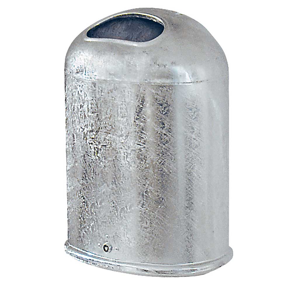 Feuerverzinkter Abfallbehälter mit Bodenklappe, 45 Liter, feuerverzinkt, BxTxH 430x330x600 mm