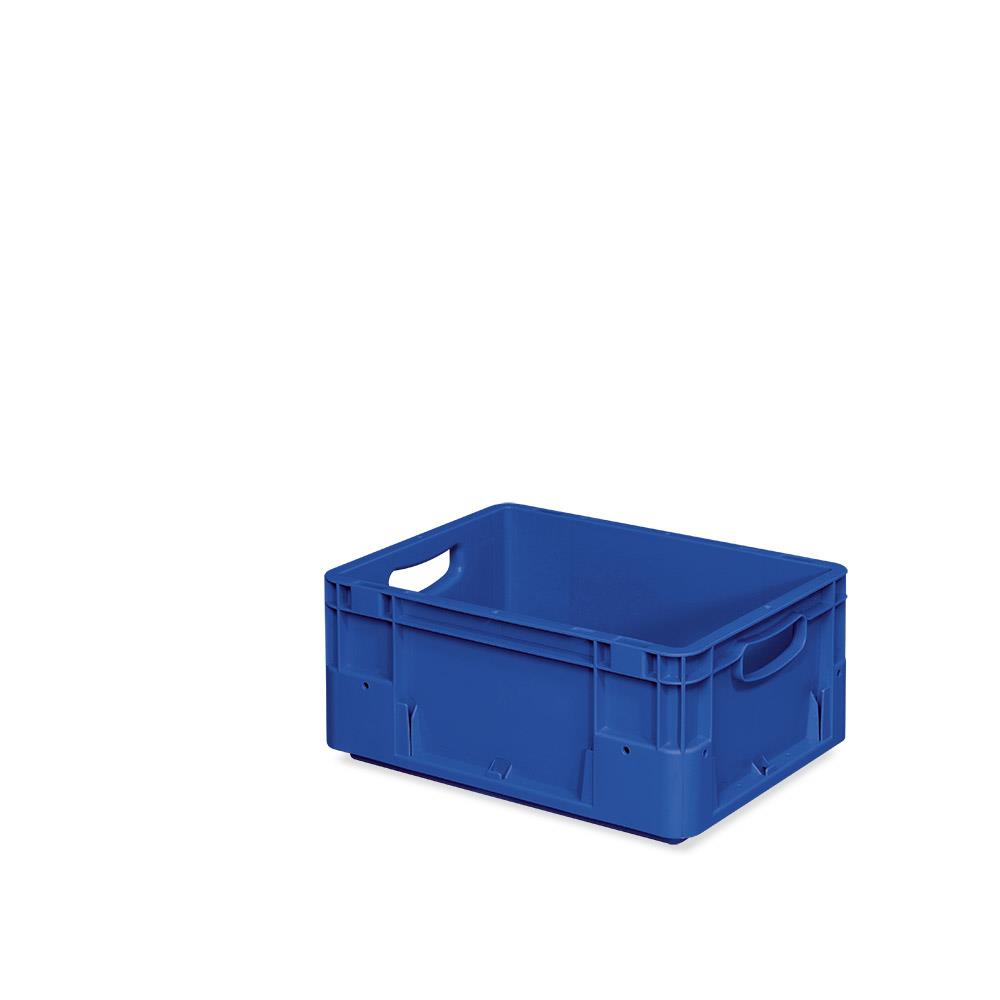104 Schwerlastbehälter, geschlossen, LxBxH 400x300x180 mm, 15 Liter, 2 Durchfassgriffe, blau