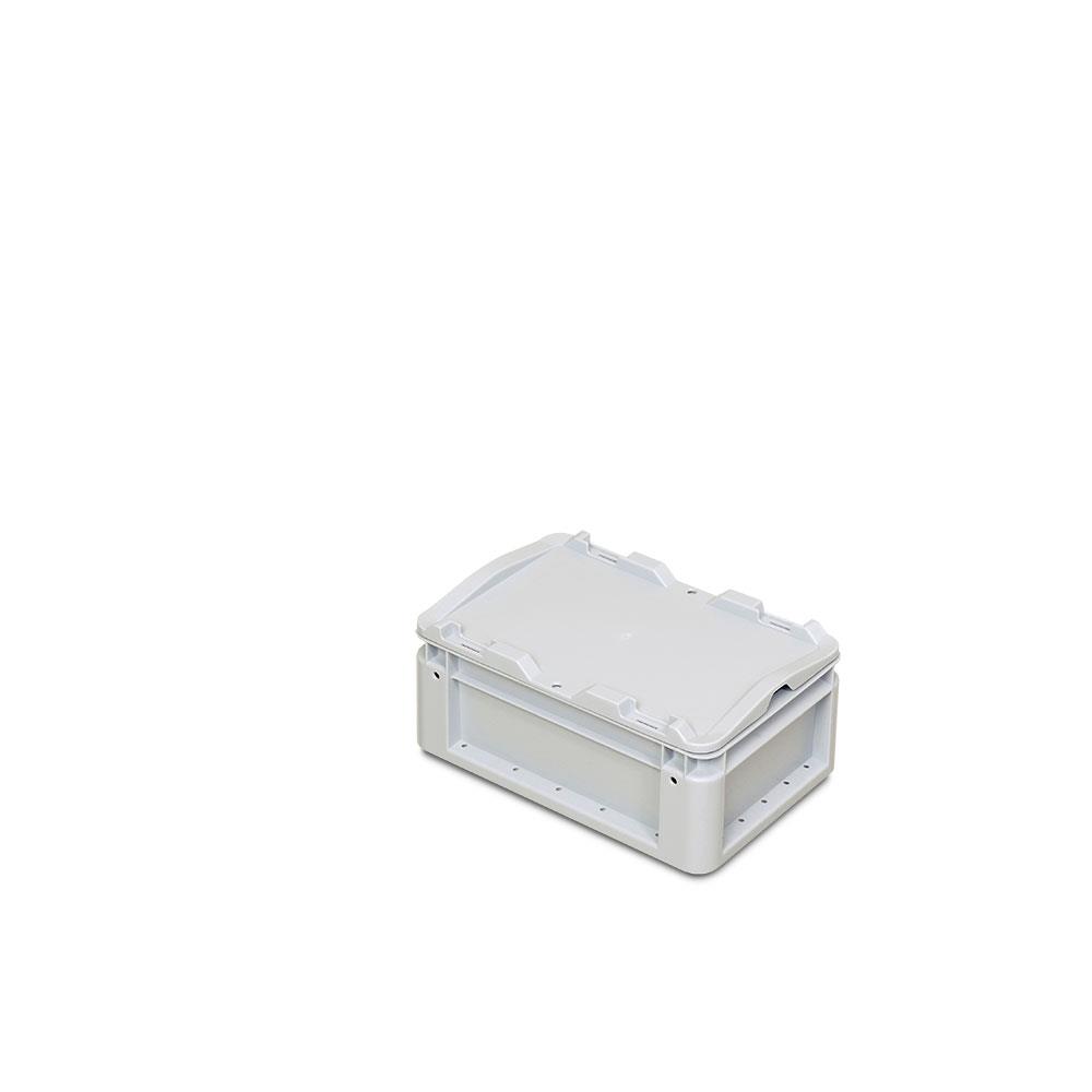 Auflagedeckel für Euro-Schwerlastbehälter/Stapelbehälter LxB 300x200 mm, grau