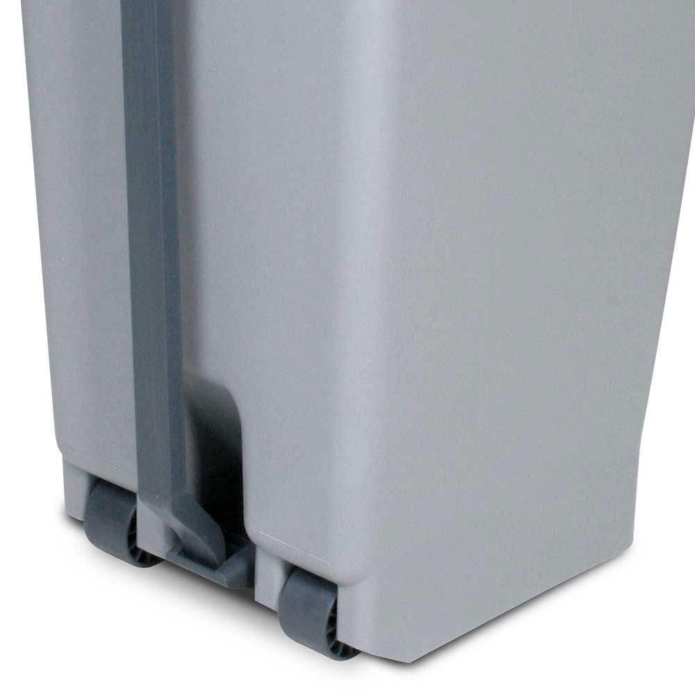 Tret-Abfallbehälter mit Rollen, PP, BxTxH 380x490x700 mm, 60 Liter, grau/schwarz