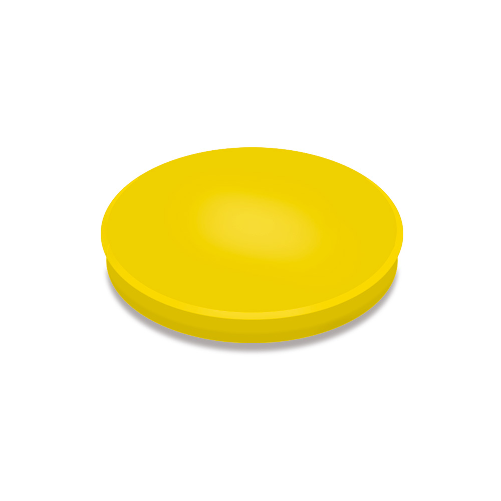 Haftmagnete, gelb, Durchmesser 24 mm, Haftkraft 300 g, Paket=10 Magnete