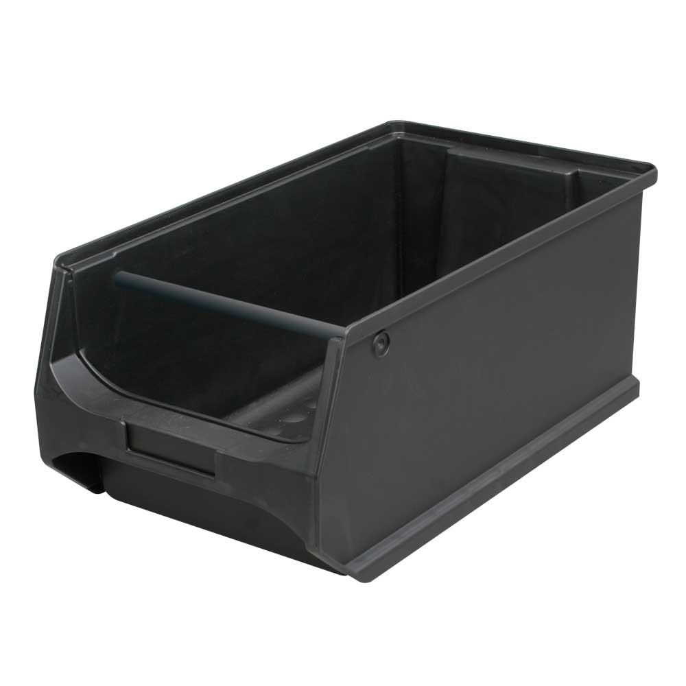 Sichtbox Profi LB 3T, leitfähige Ausführung, schwarz, Inhalt 7,6 Liter, LxBxH 350x200x150 mm, innen 295x175x140 mm